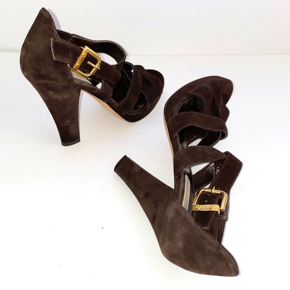 MICHAEL KORS SUEDE PLATFORM HEELS - Picture 3 of 8